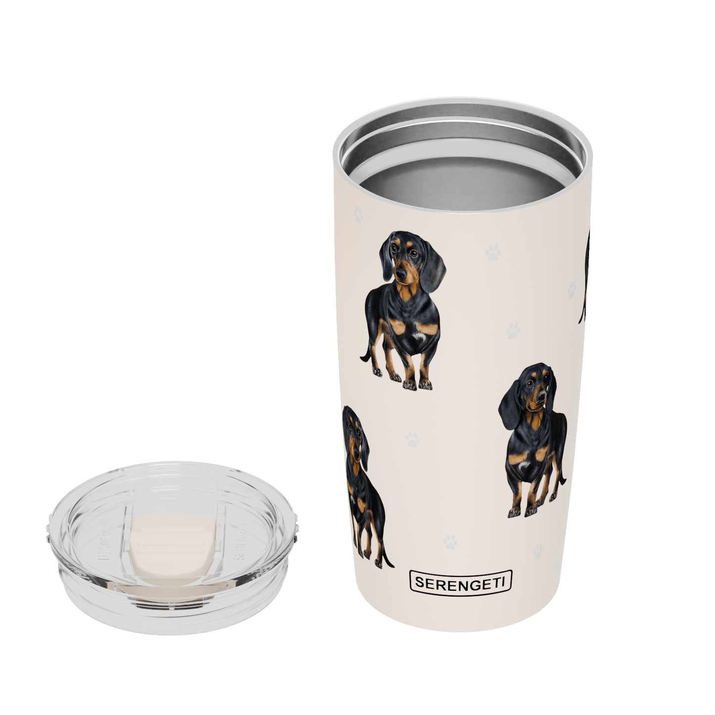 3D Printed - Black Dachshund - Tumbler, Leak - Proof, Durable - Penelope Wigglebum's
