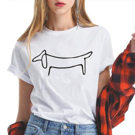 Dachshund lady t-shirt - Dog Apparel - Penelope Wigglebum's