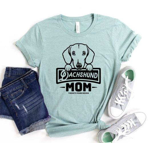 Dachshund Mom Tee: Dog Lover Apparel for Pet Parents - Penelope Wigglebum's