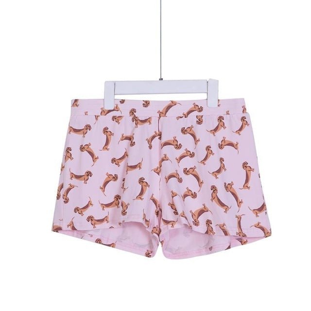 Women's Dachshund print shorts - Penelope Wigglebum's