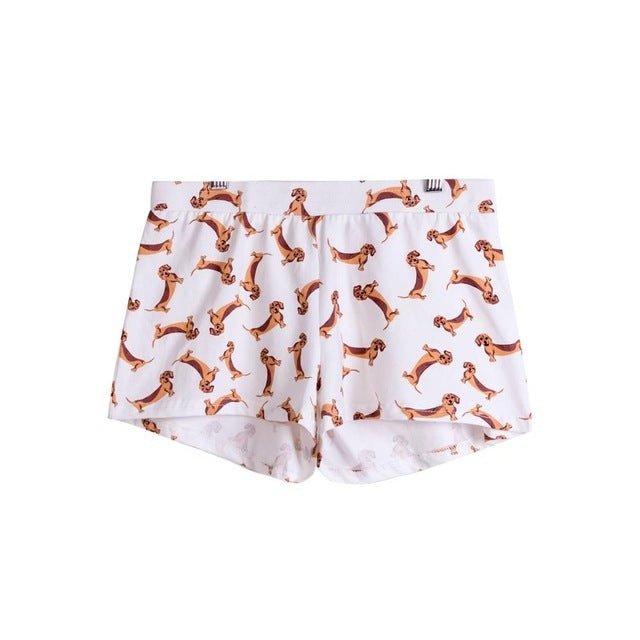 Women's Dachshund print shorts - Penelope Wigglebum's