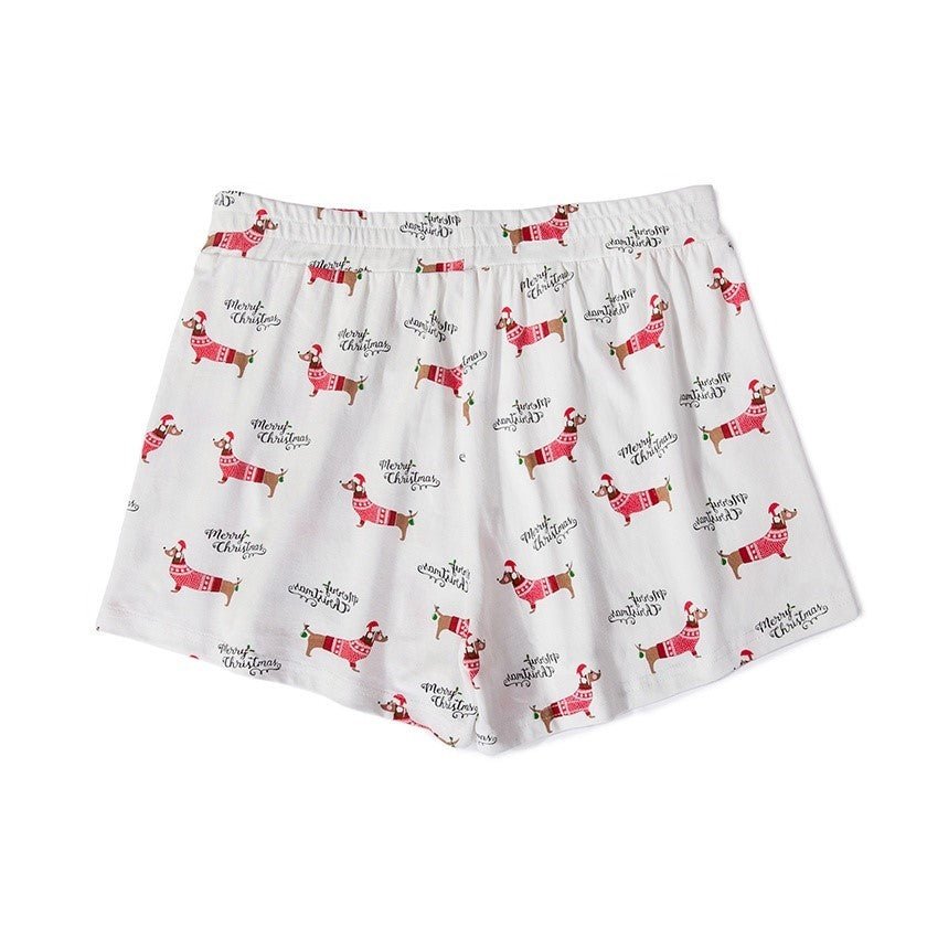 Women's Dachshund print shorts - Penelope Wigglebum's