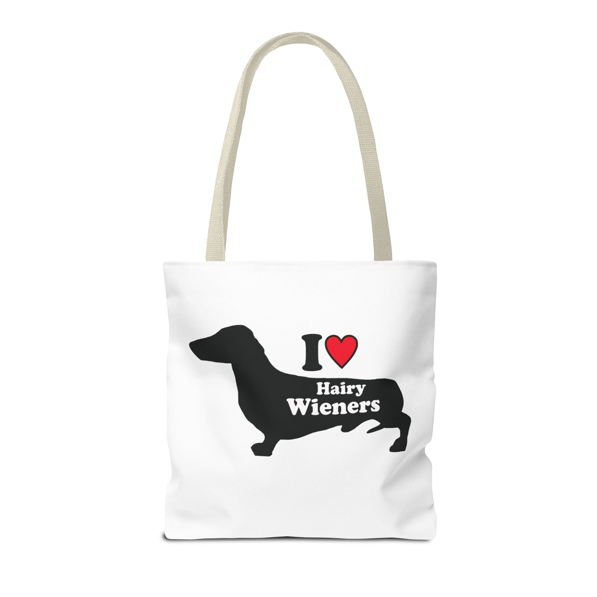 Dachshund Tote Bag - Hairy Wieners Silhouette Design - Penelope Wigglebum's