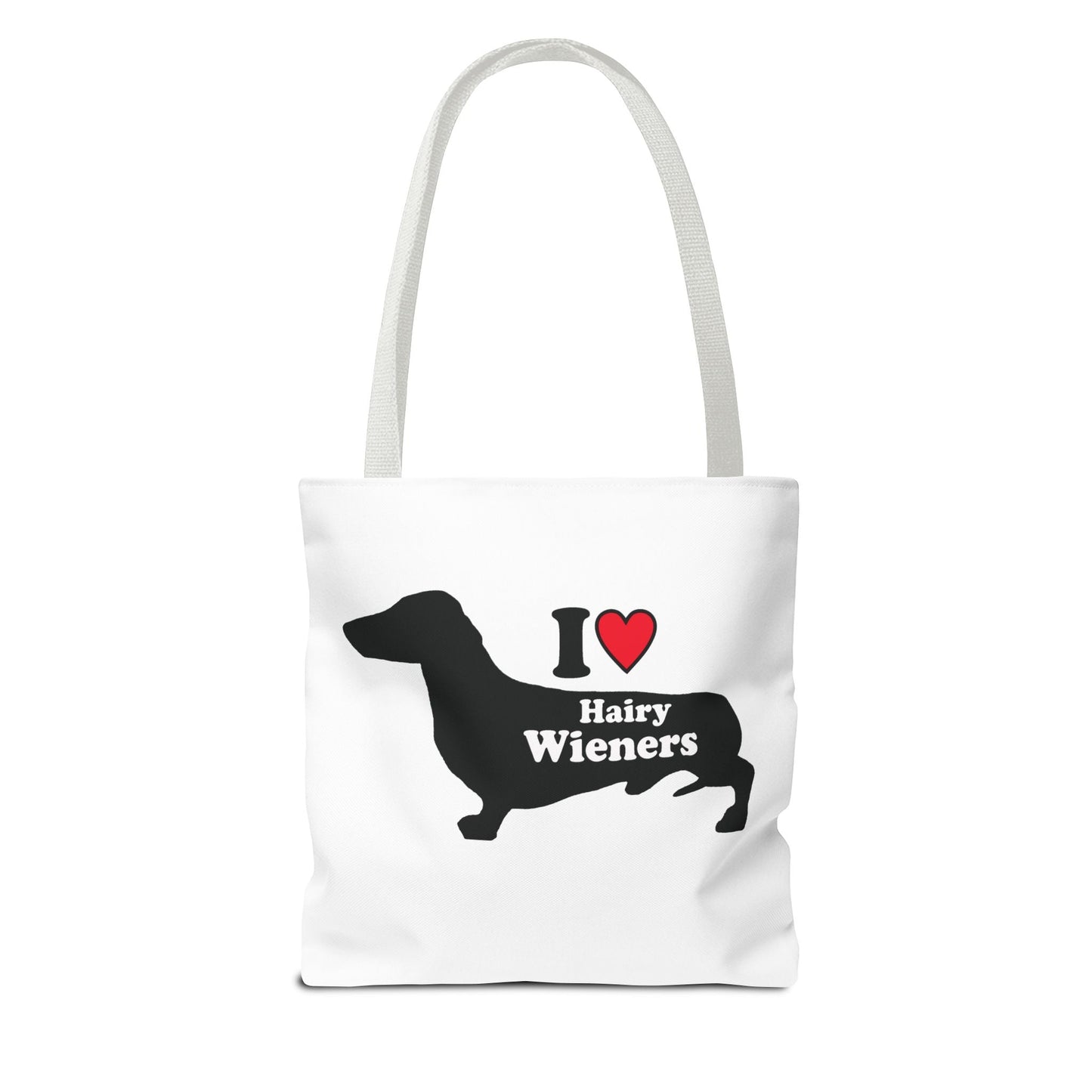 Dachshund Tote Bag - Hairy Wieners Silhouette Design - Penelope Wigglebum's