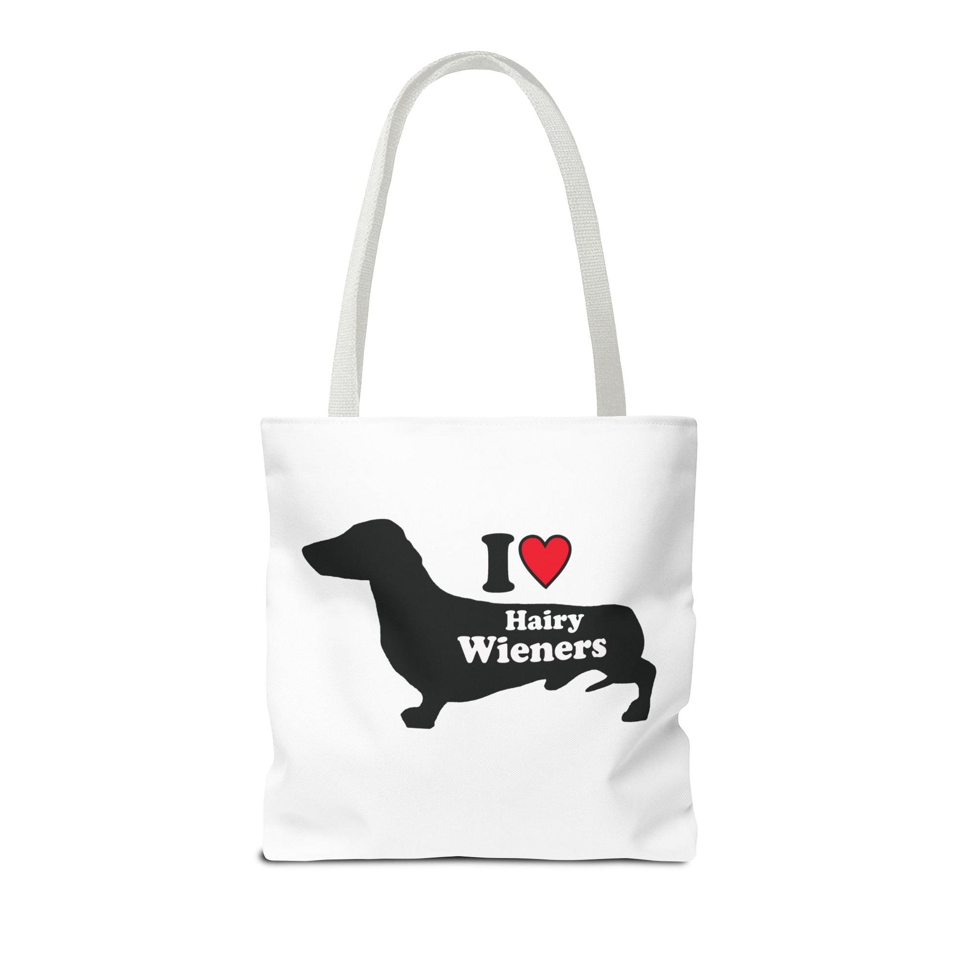 Dachshund Tote Bag - Hairy Wieners Silhouette Design - Penelope Wigglebum's