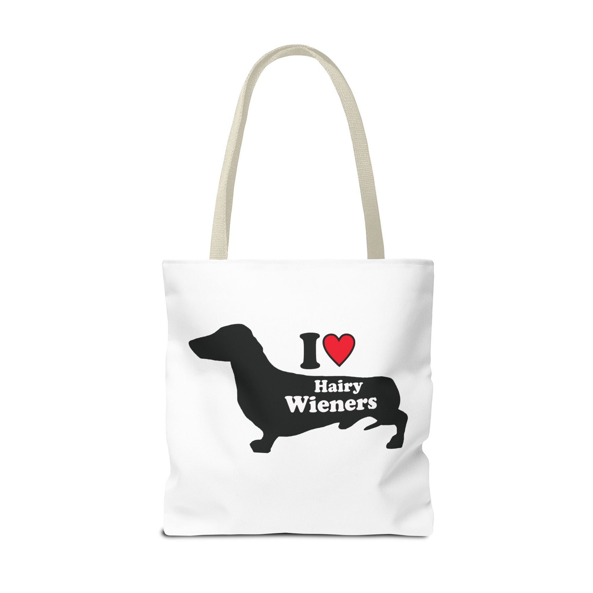 Dachshund Tote Bag - Hairy Wieners Silhouette Design - Penelope Wigglebum's
