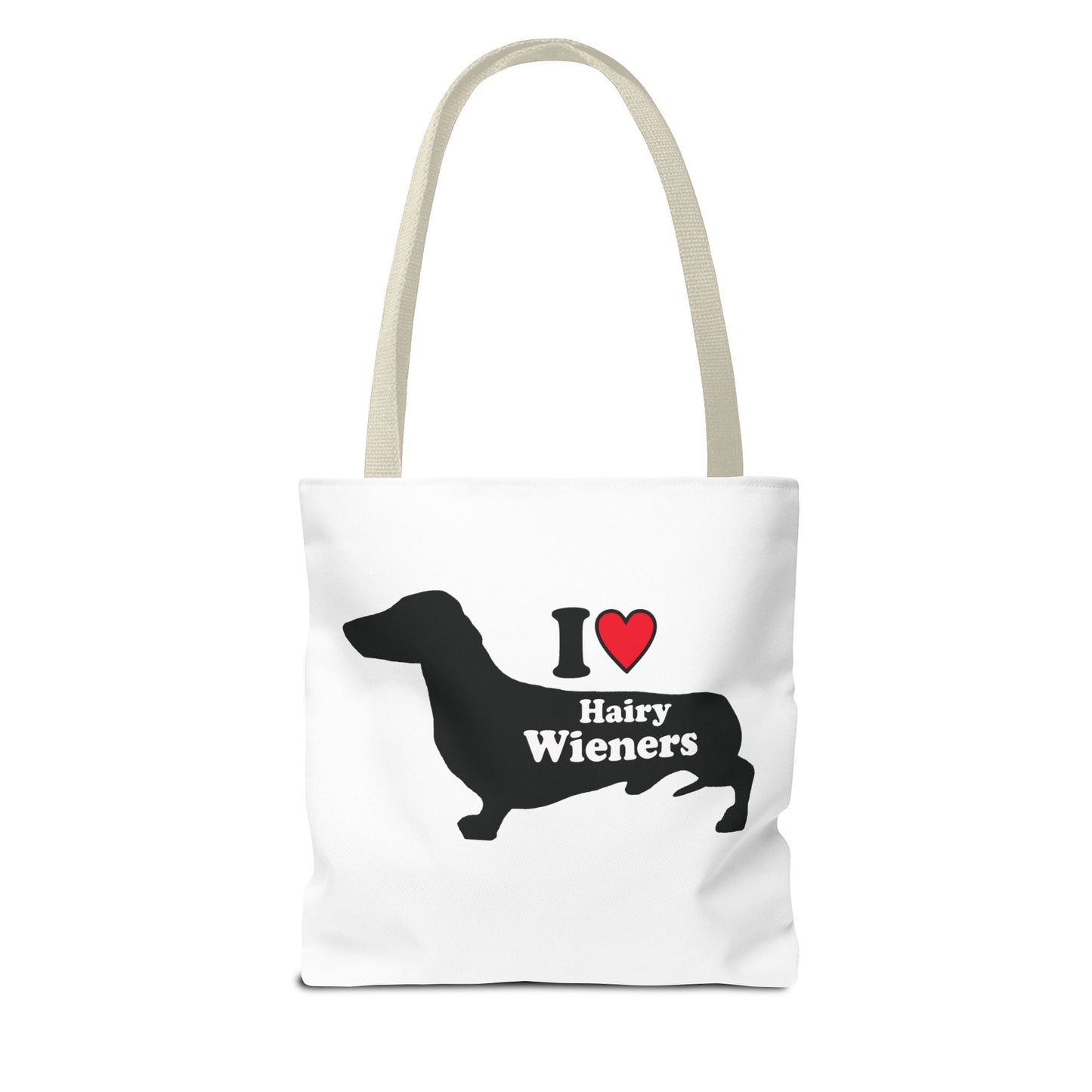 Dachshund Tote Bag - Hairy Wieners Silhouette Design - Penelope Wigglebum's