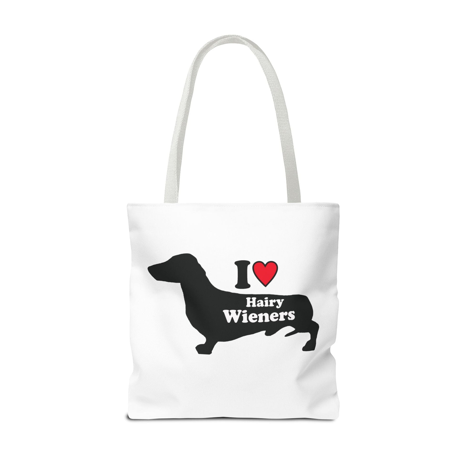 Dachshund Tote Bag - Hairy Wieners Silhouette Design - Penelope Wigglebum's