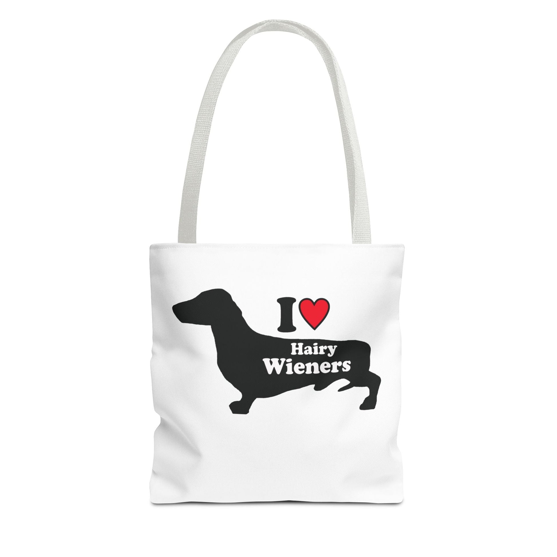 Dachshund Tote Bag - Hairy Wieners Silhouette Design - Penelope Wigglebum's