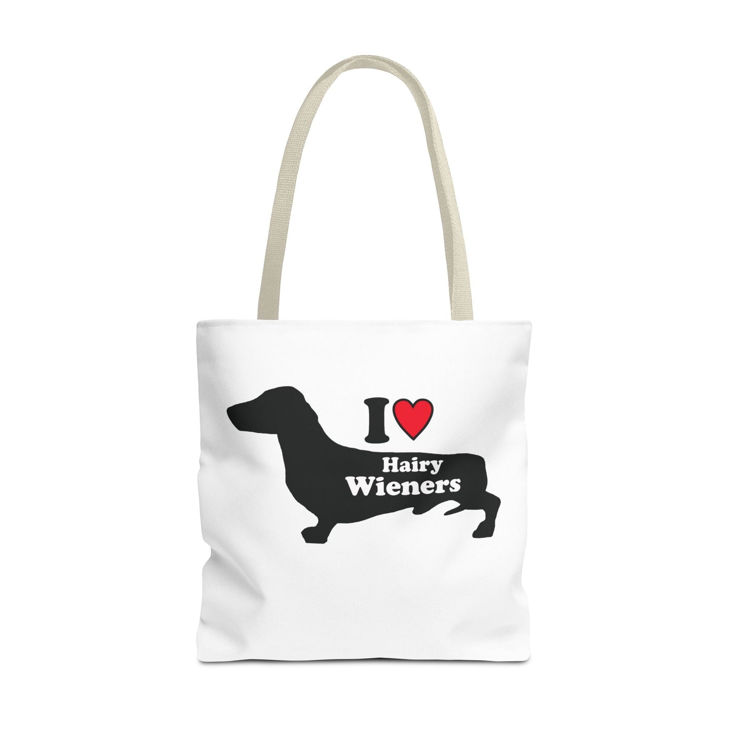 Dachshund Tote Bag - Hairy Wieners Silhouette Design - Penelope Wigglebum's
