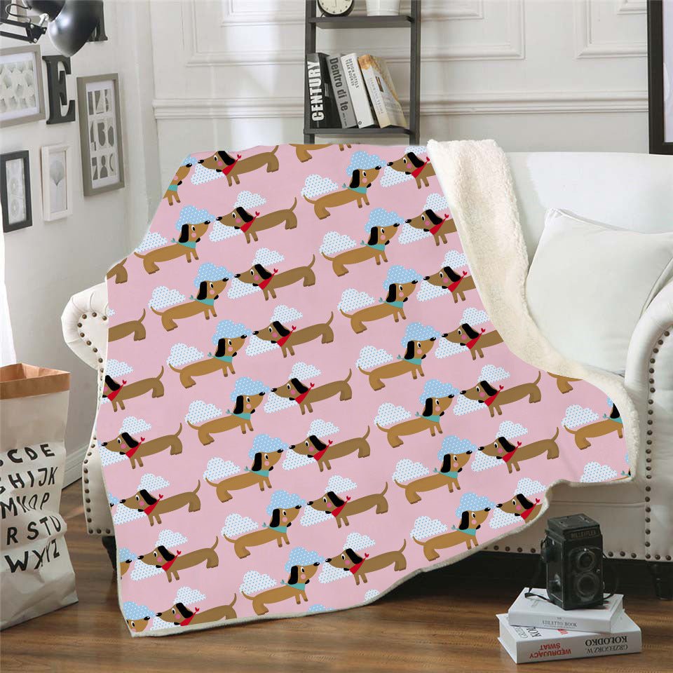 Digital Printed Blanket Nap Blanket Air Conditioning Blanket Lazy Blanket Dachshund Series - Penelope Wigglebum's