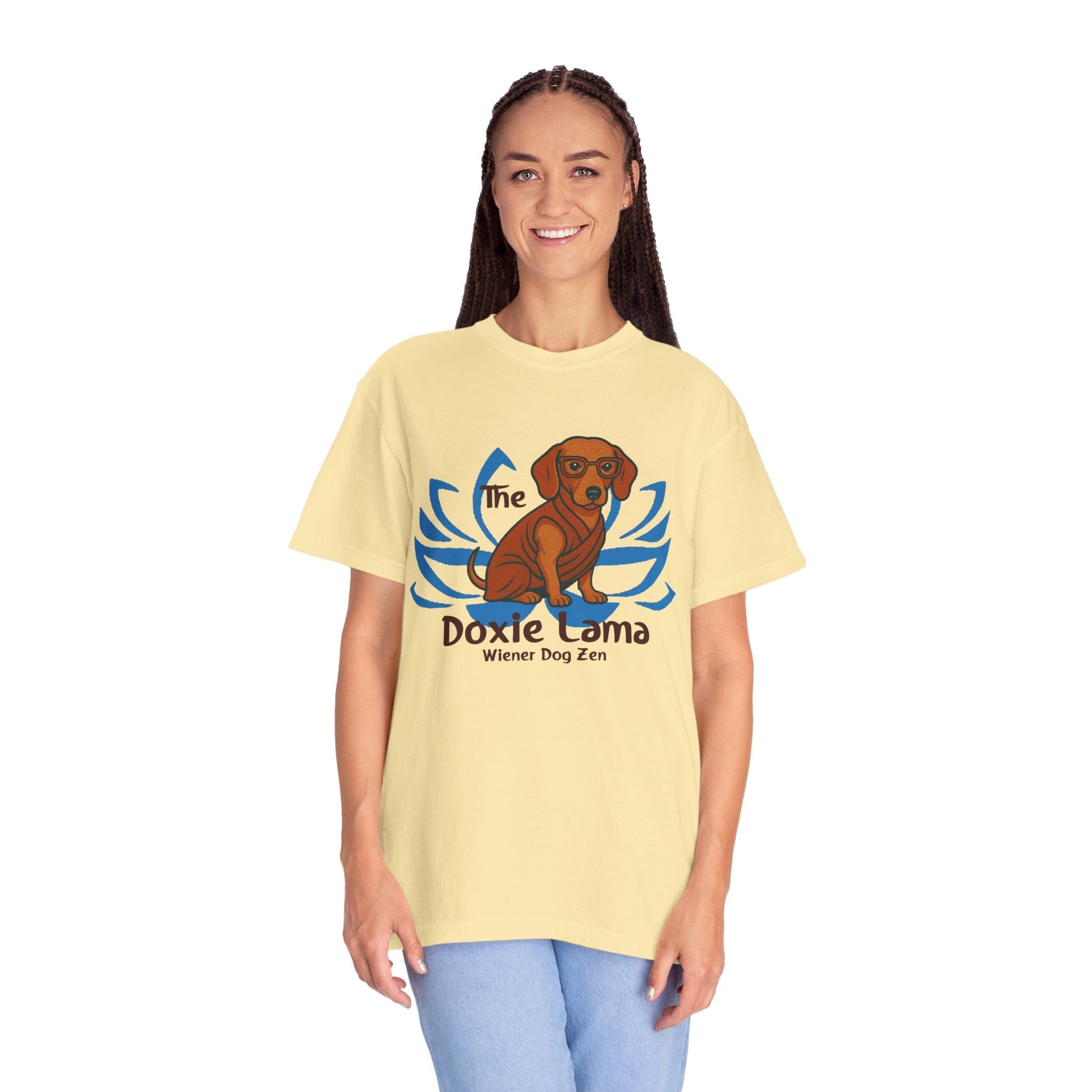 Doxie Lama T-shirt for Dachshund Lovers - Penelope Wigglebum's