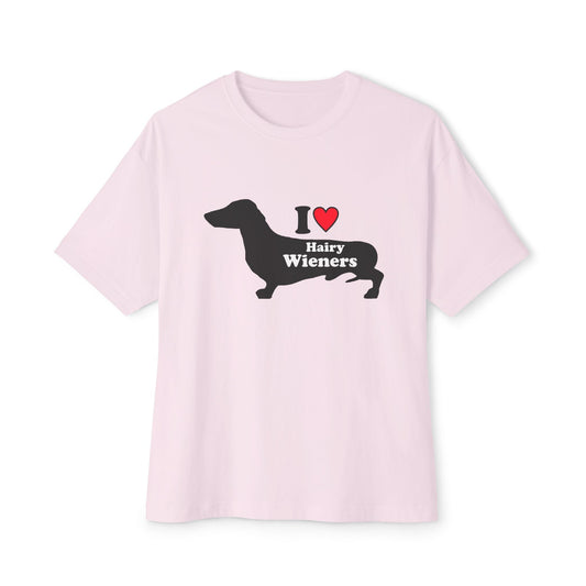 I Love Hairy Wieners - Dachshund Silhouette T-shirt - Penelope Wigglebum's