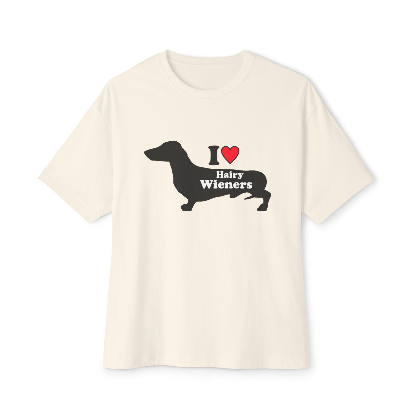 I Love Hairy Wieners - Dachshund Silhouette T-shirt - Penelope Wigglebum's