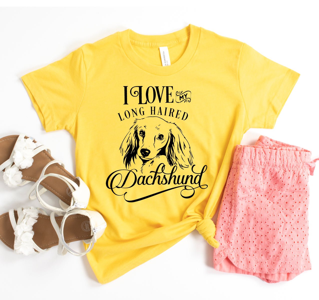 I Love My Long Haired Dachshund T-shirt - Penelope Wigglebum's