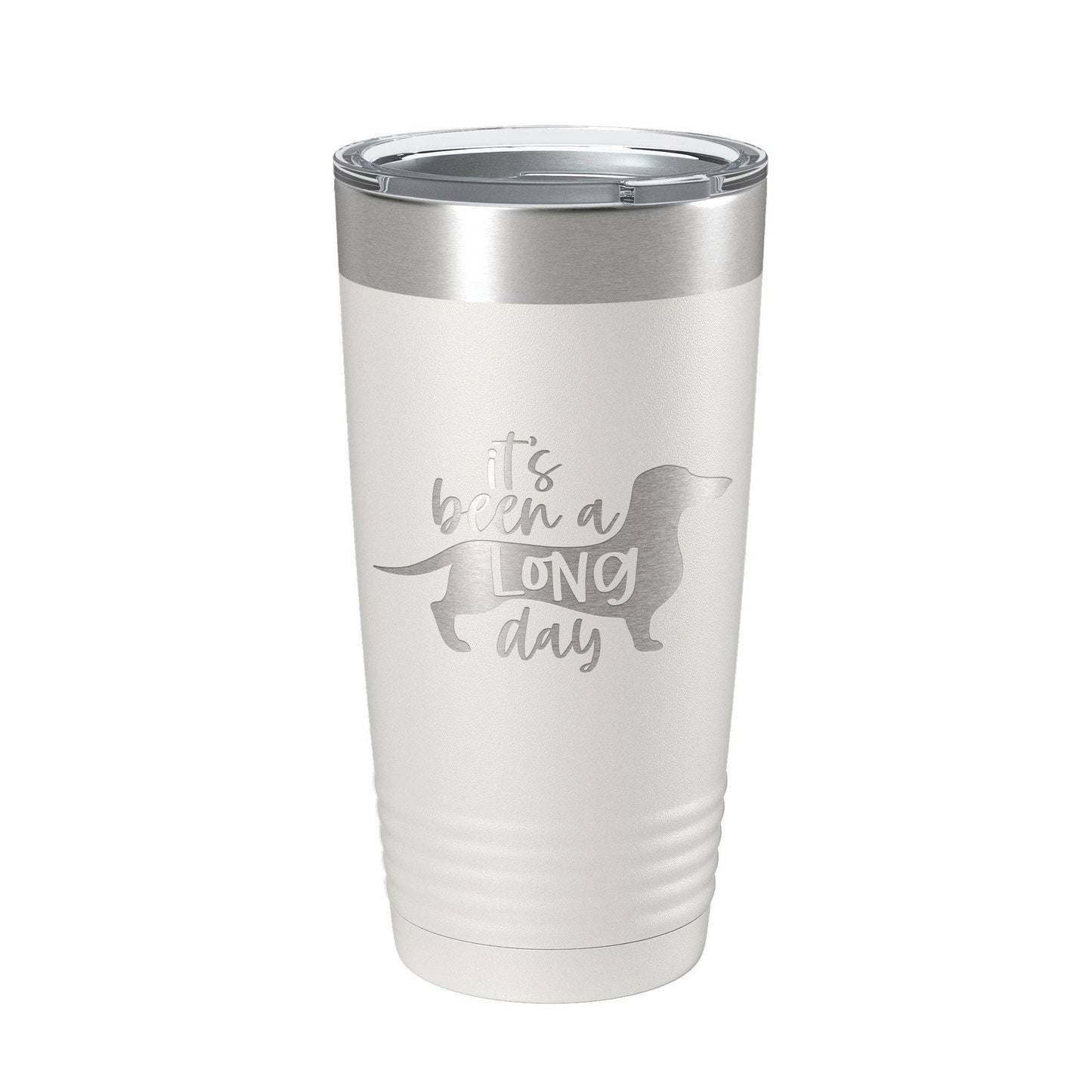 It's Been A Long Day Dachshund Tumbler Insulated Laser Engraved Coffee Cup - Penelope Wigglebum's
